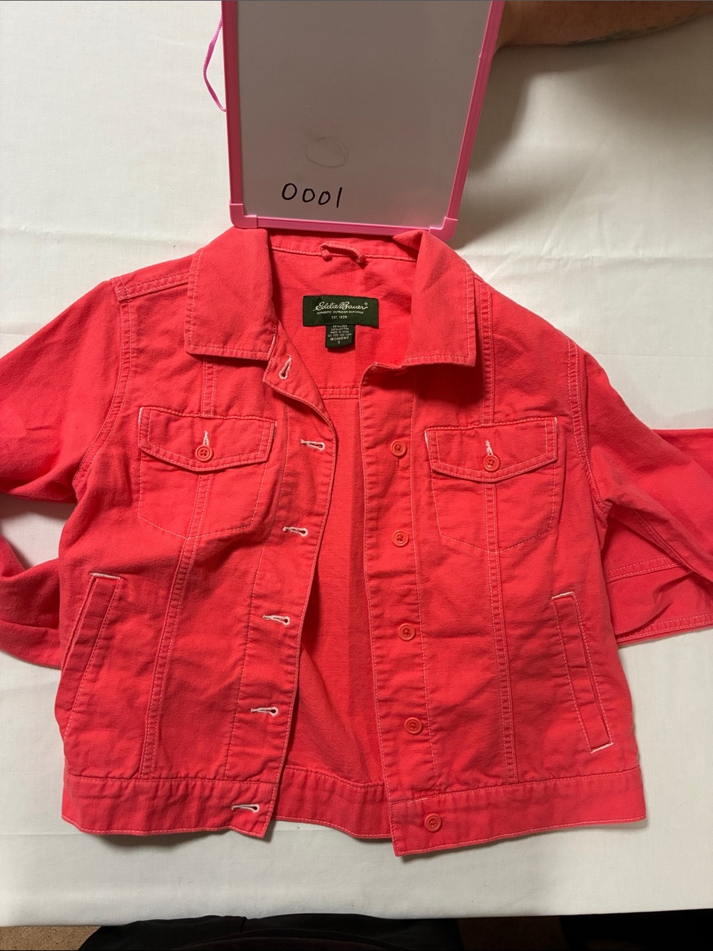 Eddie Bauer Bright Coral Button Down Vintage